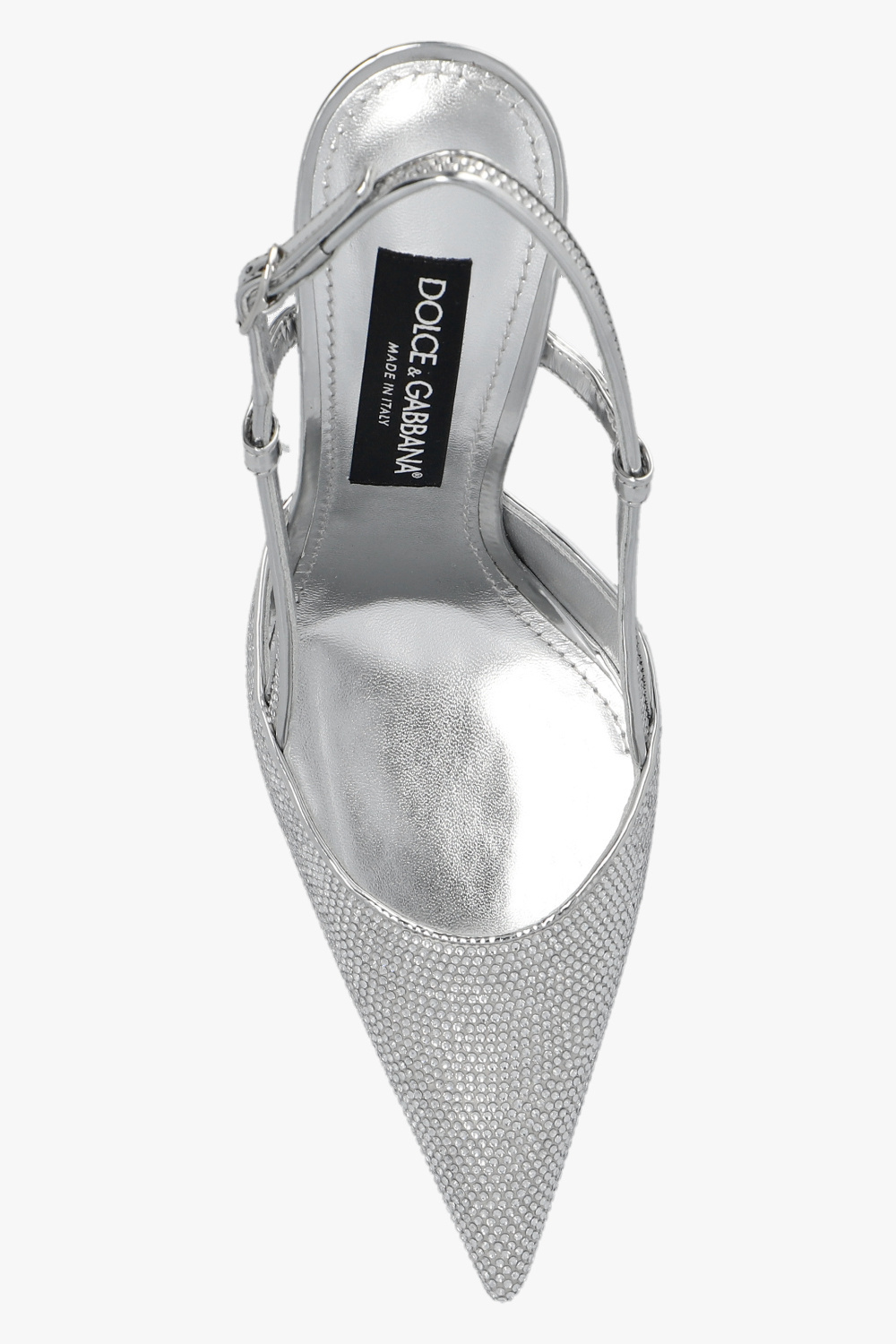 Dolce & Gabbana Kim Dolcegabbana Crystal-embellished Slingback Pumps In Gray