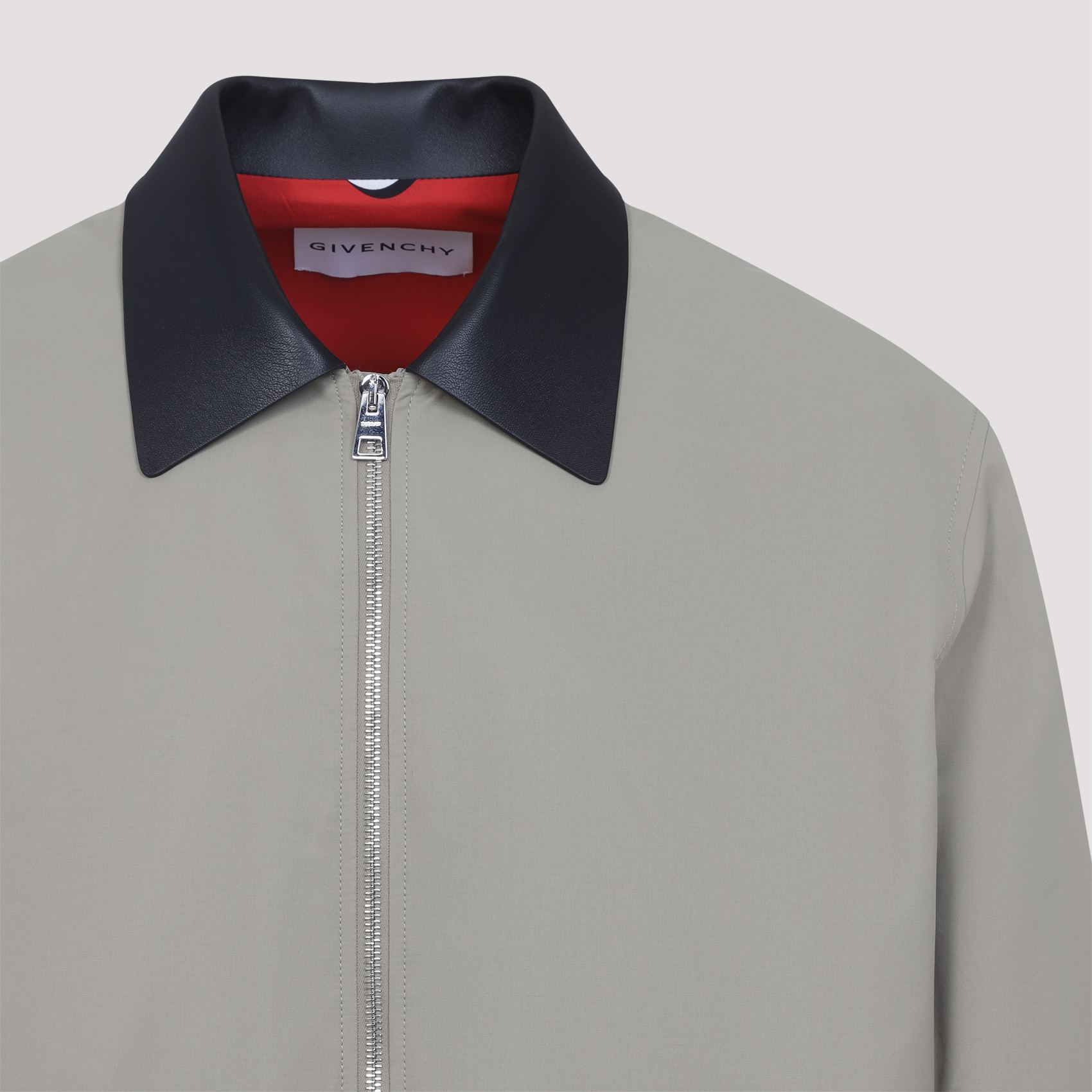 Givenchy Contrast-collar Bomber Jacket In Gray