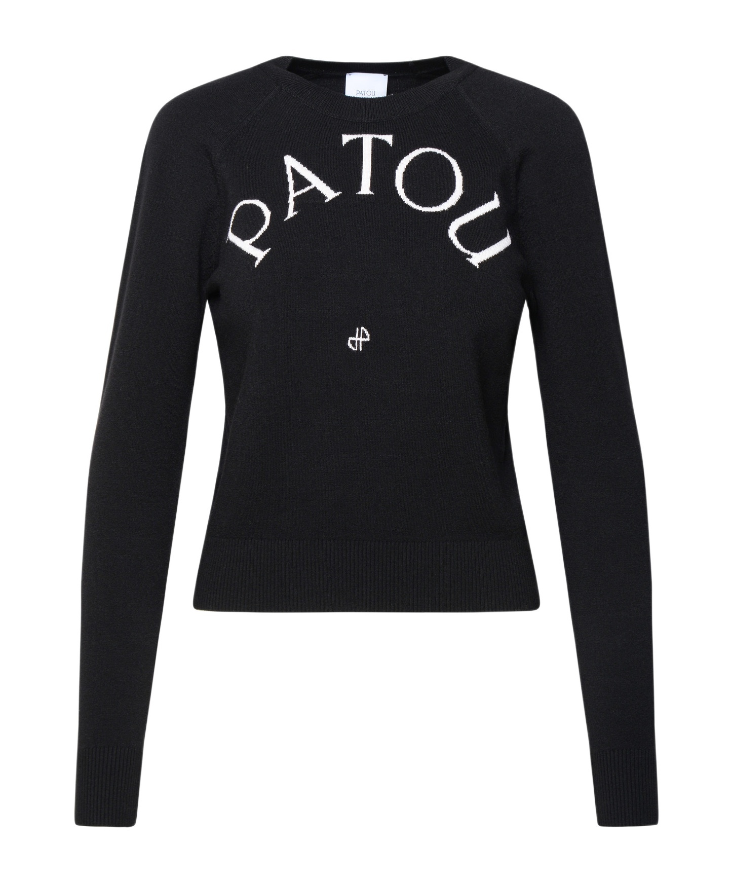 Patou Wool Sweater With Logo In Black