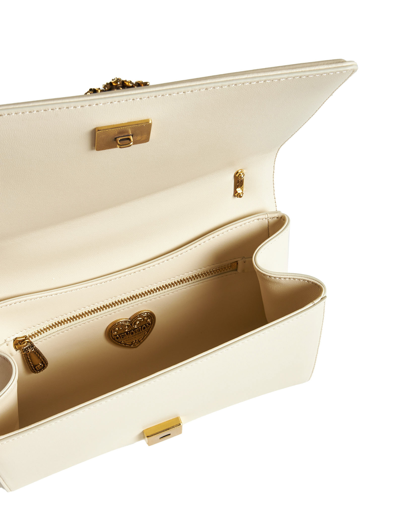 Dolce & Gabbana Medium Devotion Shoulder Bag In White