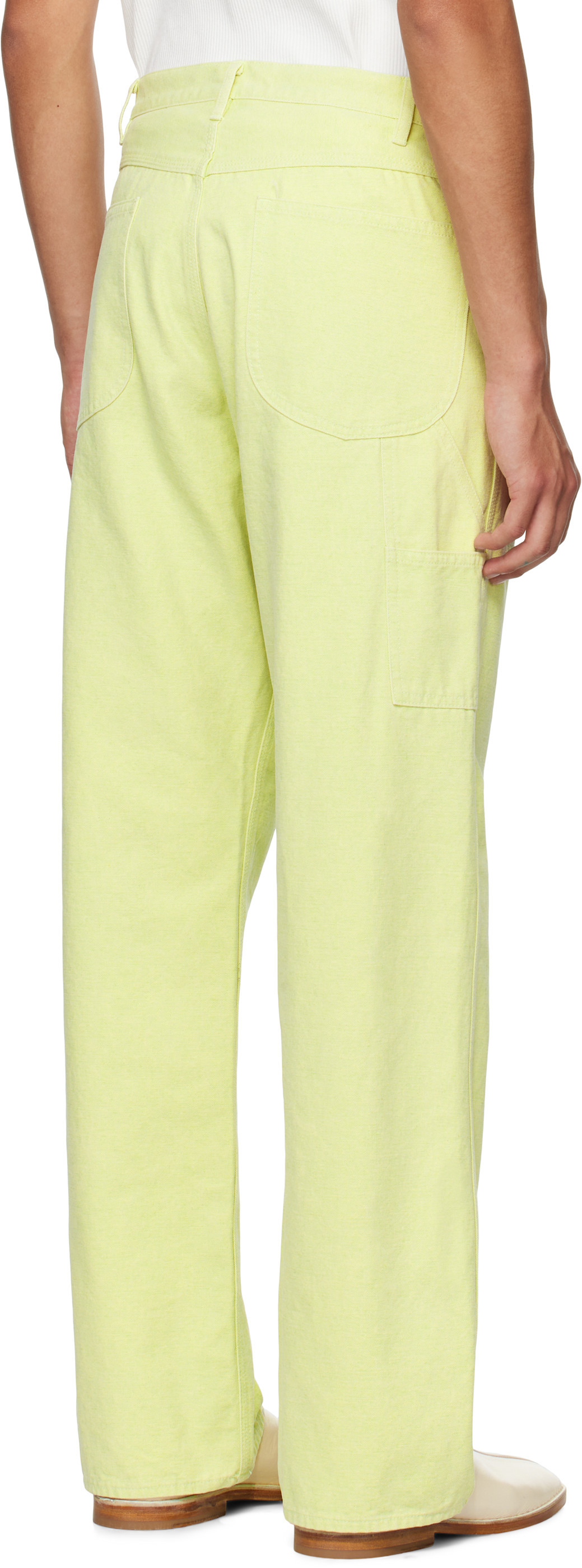 Auralee Belt Loop Track Pants In Yellow