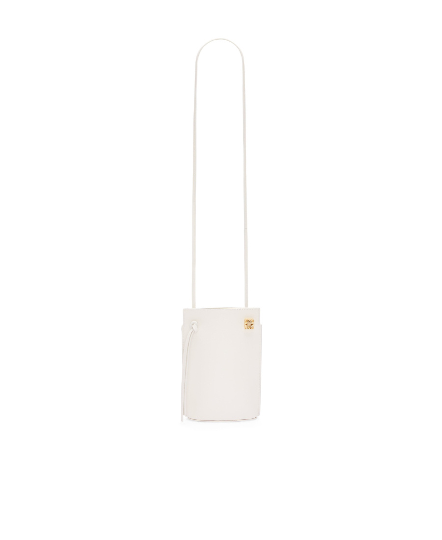 Loewe Schultertasche Dice Pocket Aus Leder In White