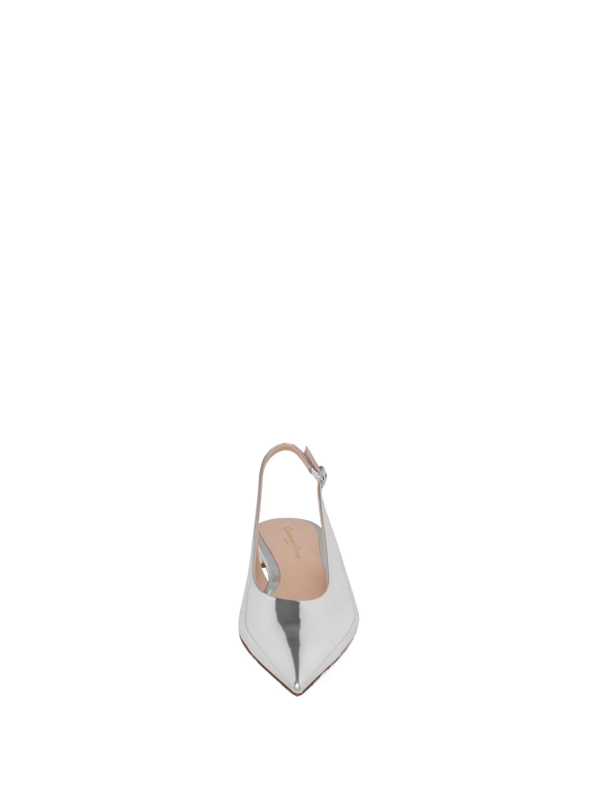 Shop Gianvito Rossi Robbie Ballet Flats In White