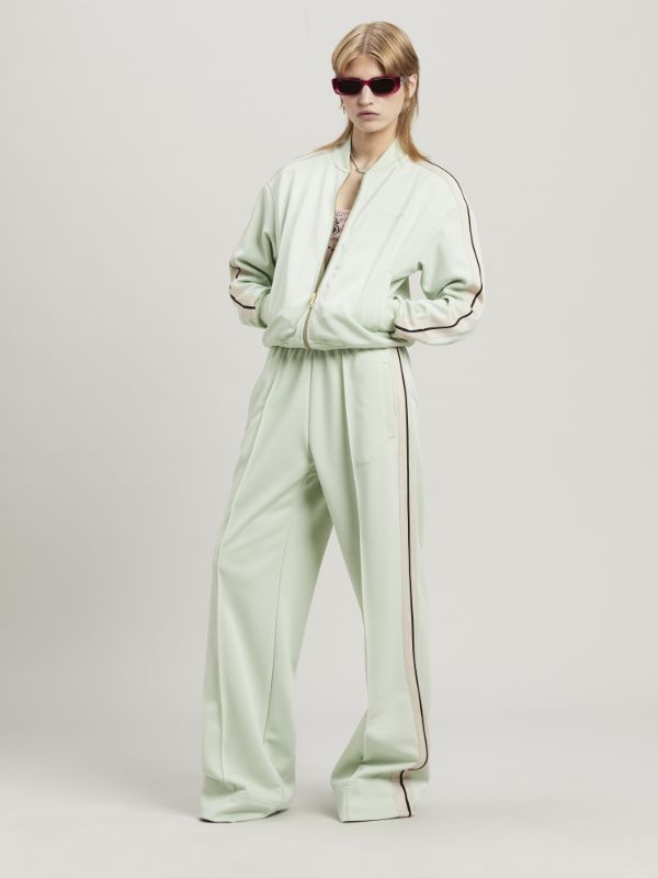 Shop Palm Angels Side Striped Track Trousers In White