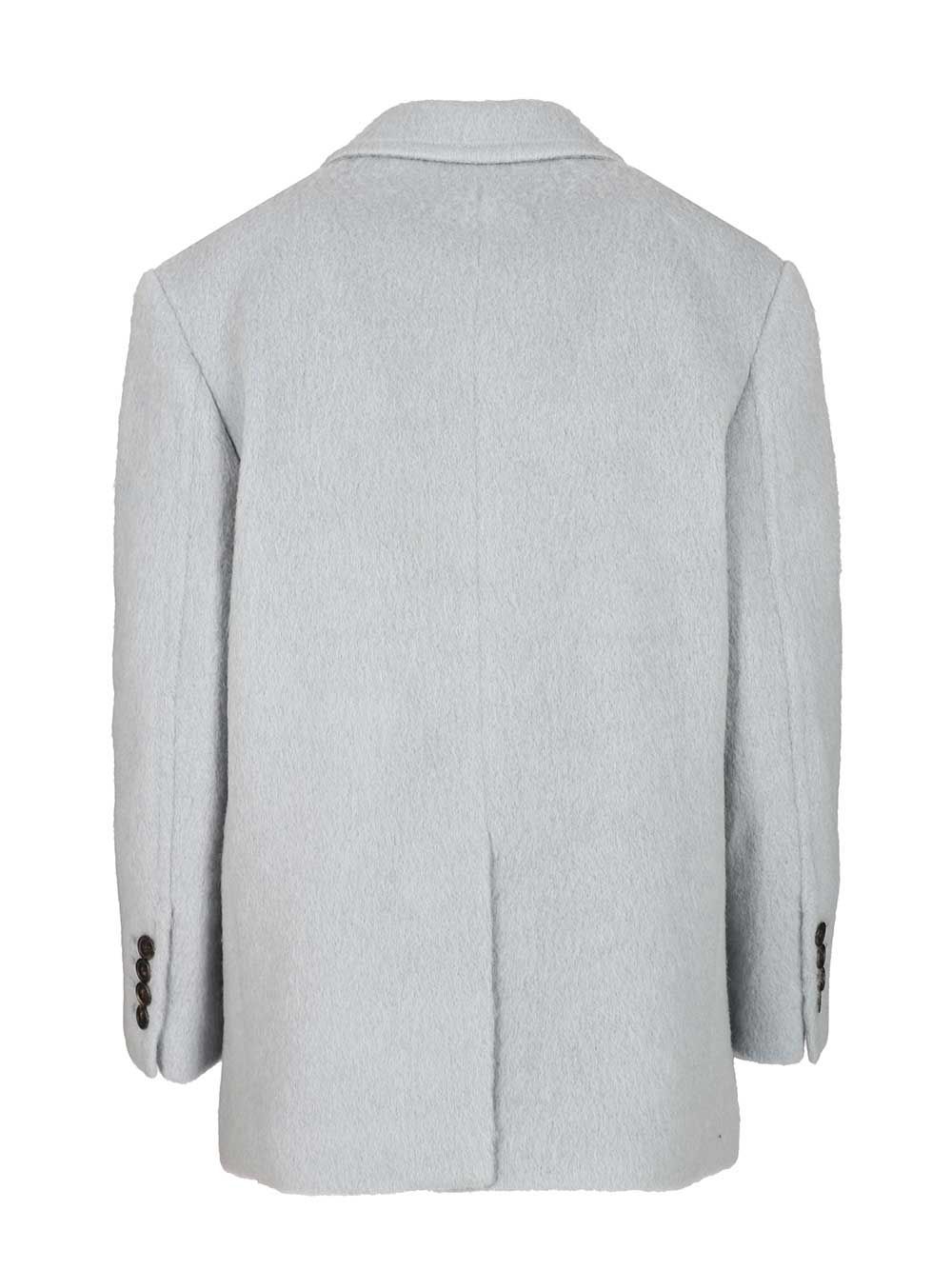 Dunst Unisex Alpaca Blazer Coat In Blue