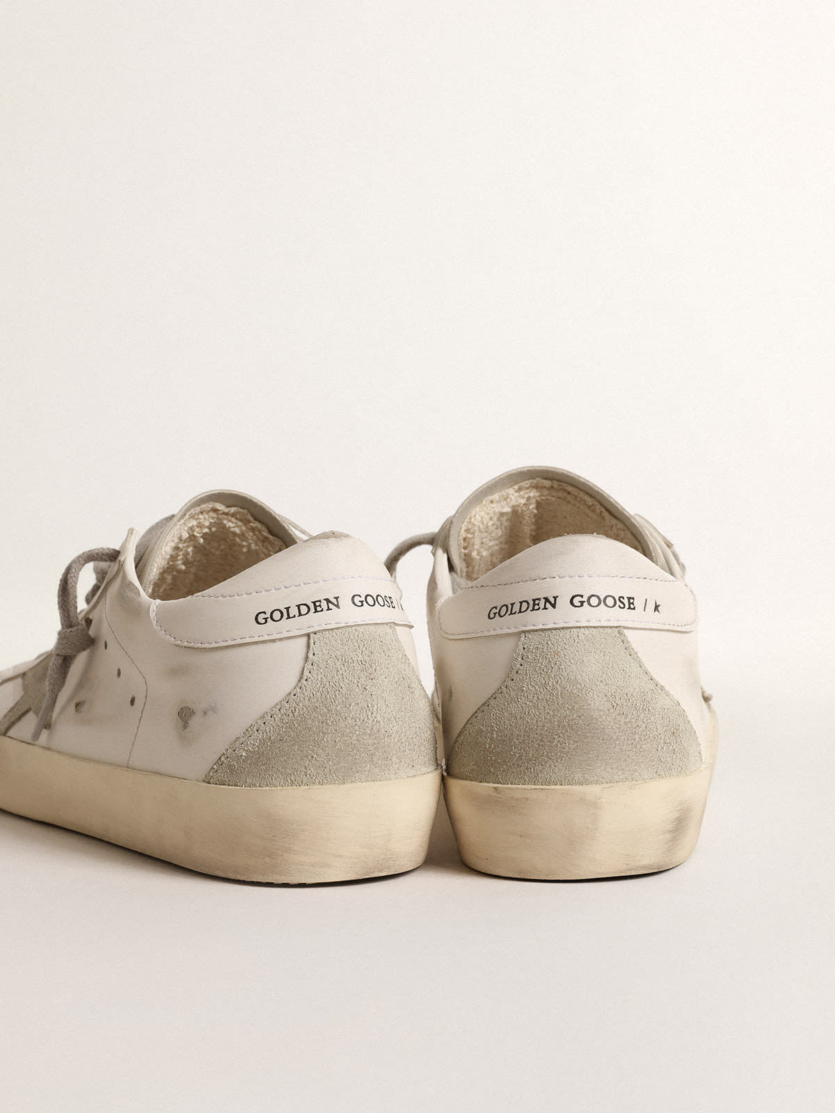 Golden Goose Super-star Low-top Leather Sneakers In Nude