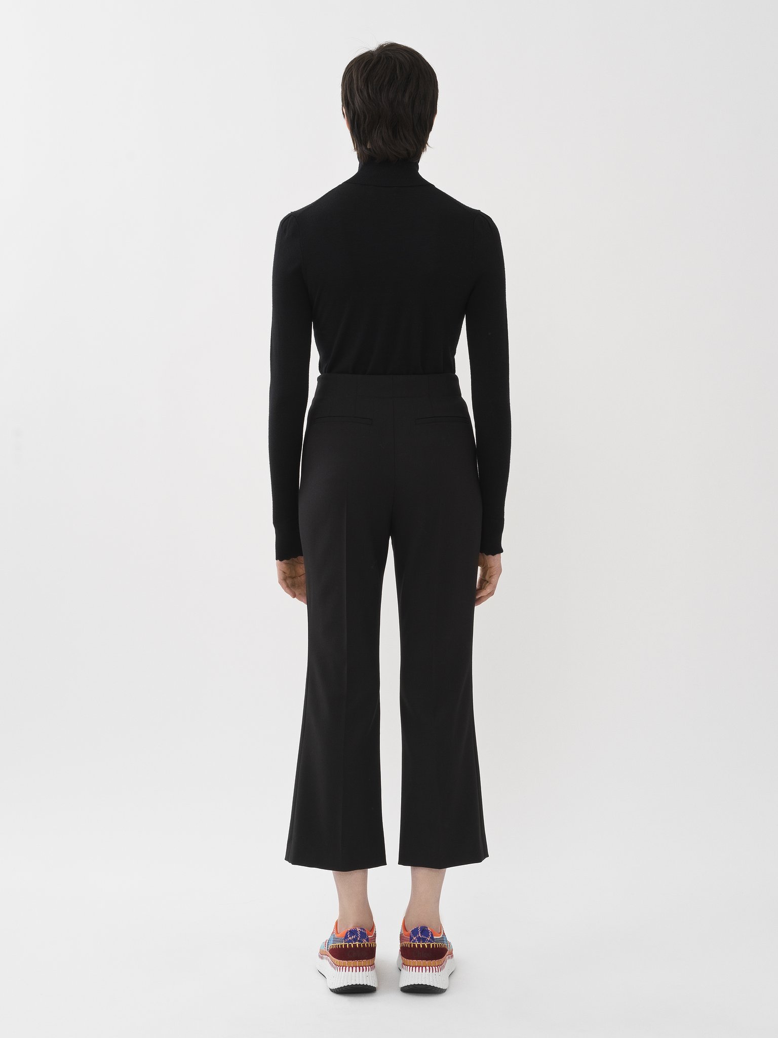 Chloé Flared Tailored Velvet Pants In Blue