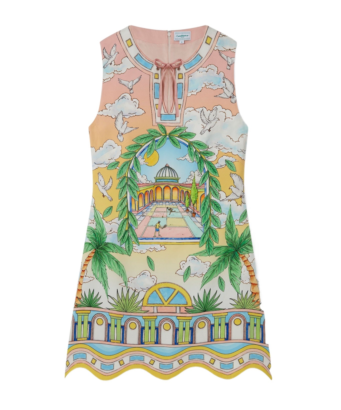 Casablanca Paysage Ideal Graphic-print Minidress In Multicolor