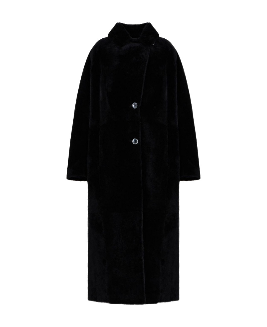 EMPORIO ARMANI CLASSIC-COLLAR SHEARLING COAT