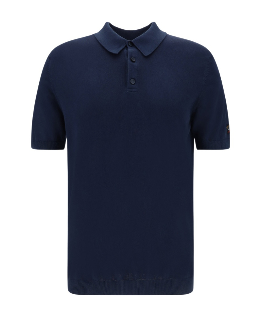 Paul & Shark Knitted Poloshirt In Black