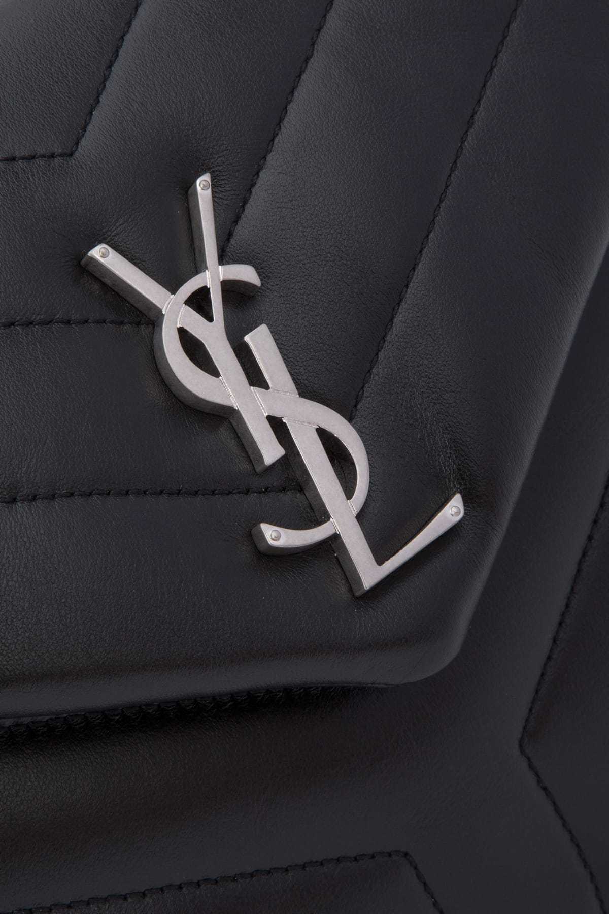 Shop Saint Laurent Small Loulou Shoulder Bag In Black