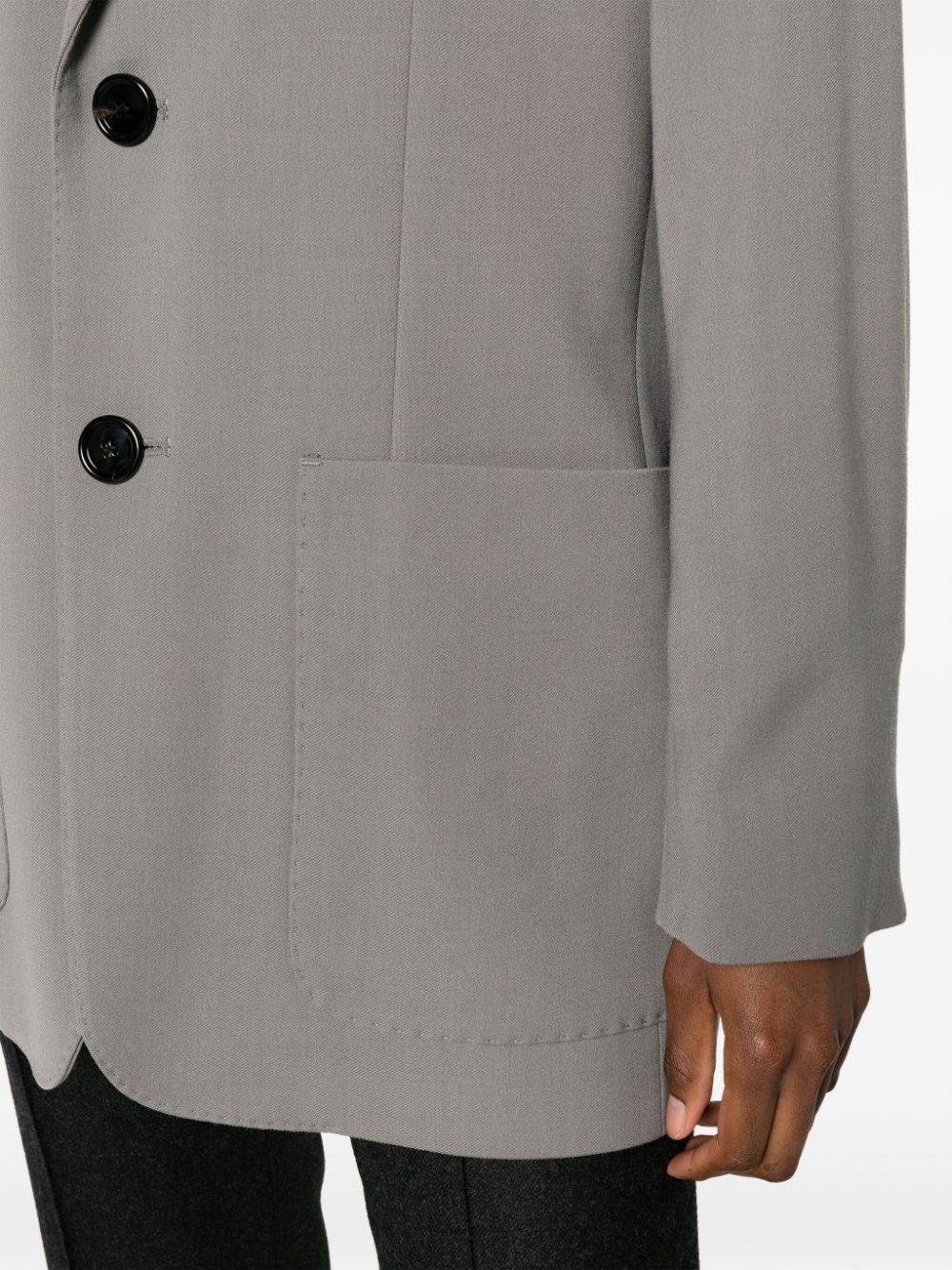 Ami Alexandre Mattiussi Two-button Suit Jacket In Gray