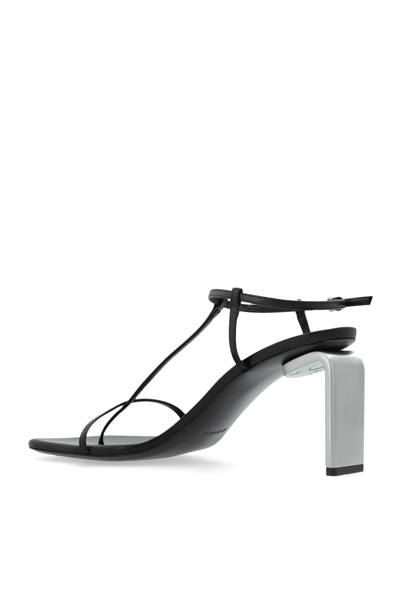 Shop Jil Sander 80mm Leather Sandals In Black