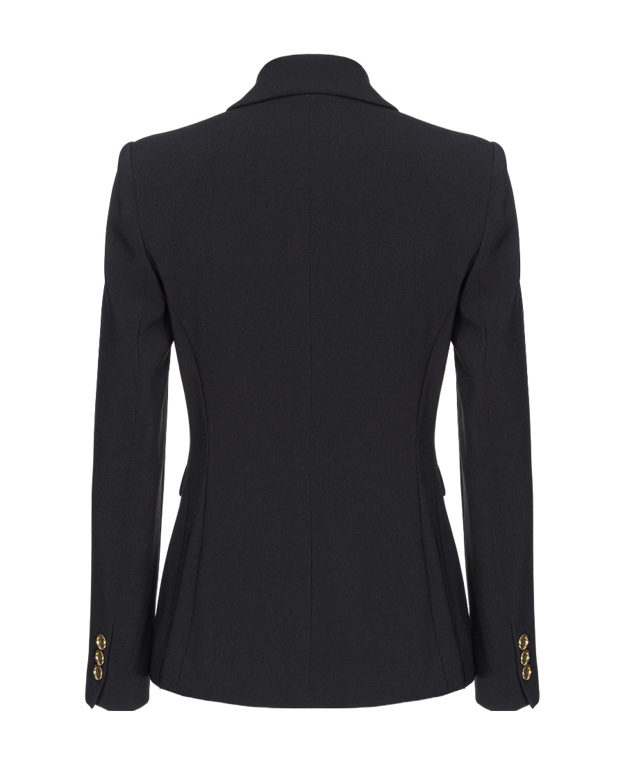 Pinko New Signum Single-breasted One Button Jacket In Black