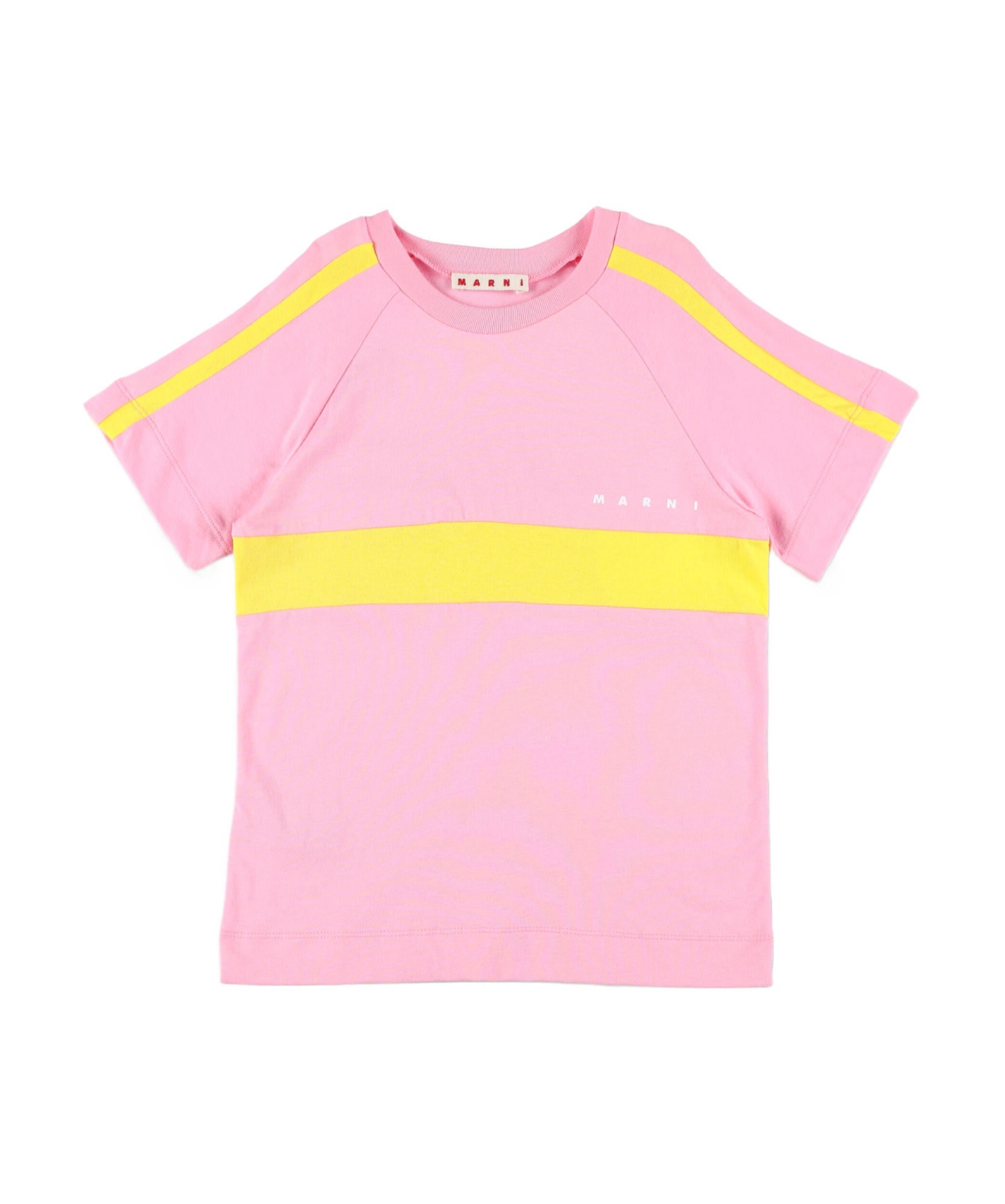 Marni Colour-block Logo-print T-shirt In Pink