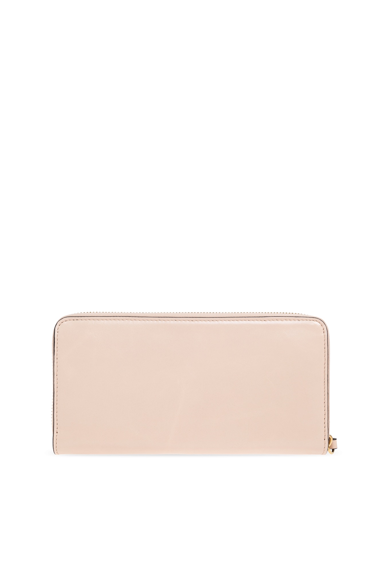 Chloé Iconic Logo Zip-around Leather Wallet In Pink