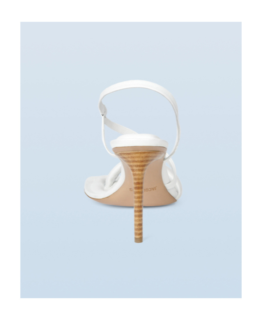 Jacquemus 95mm Slingback Stiletto Sandals In White