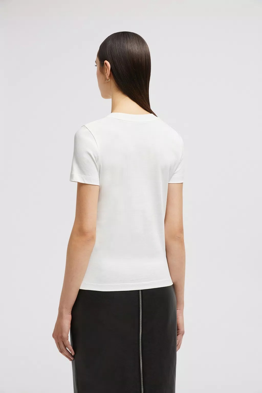 Moncler Cotton Crew Neck T-shirt In White