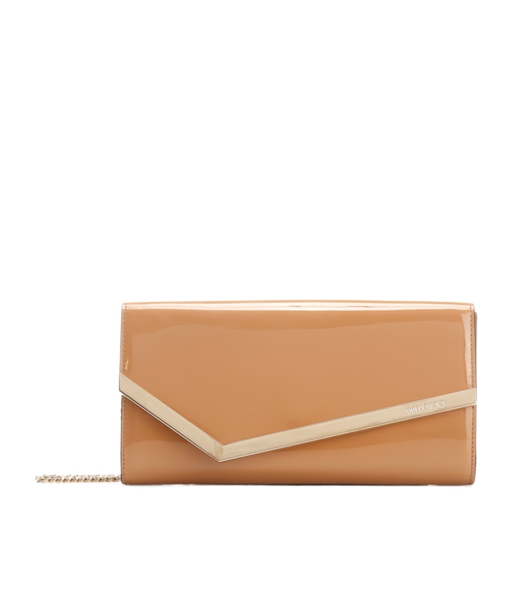 Jimmy Choo Chain Linked Clutch Bag In Nude