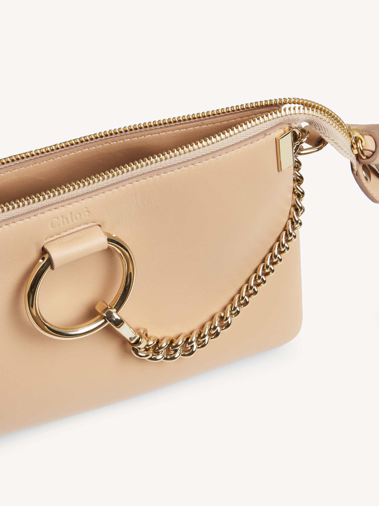 Chloé Ring-embellished Mini Bag In Nude