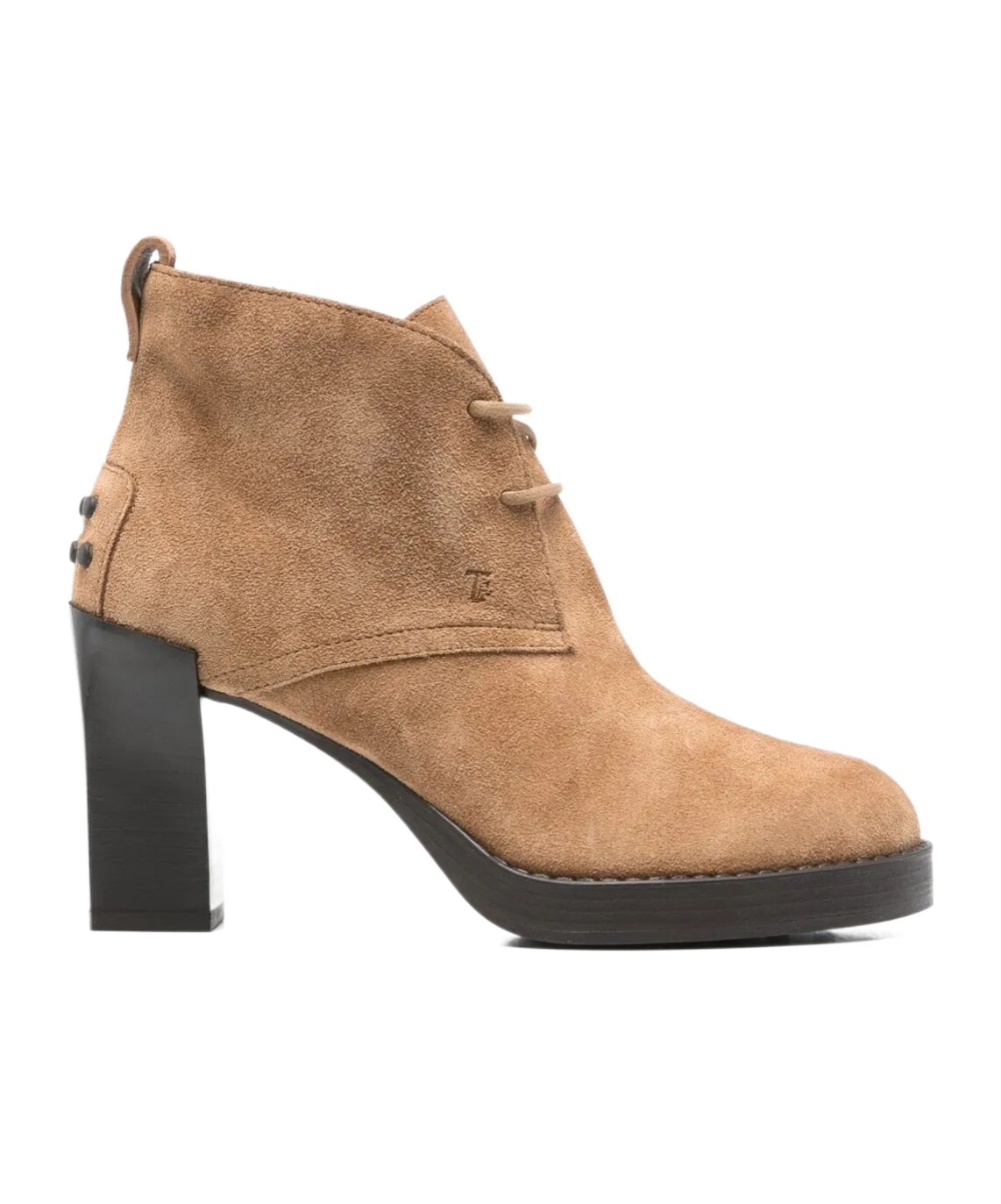 Tod's Lace-up Suede Ankle Boots Shoes In Neutral
