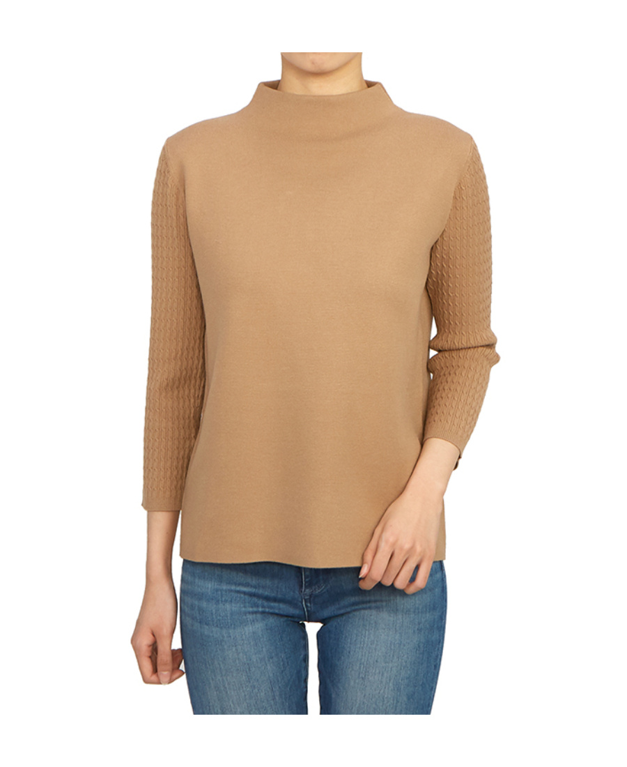 Max Mara Twisted Long-sleeved Sweater In Nude