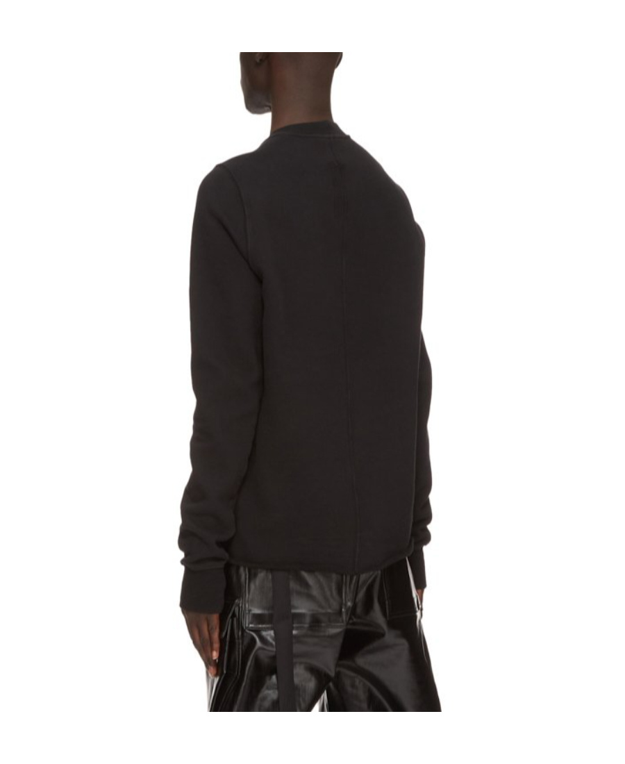 Rick Owens Drkshdw Logo-patch Cotton Sweatshirt In Black