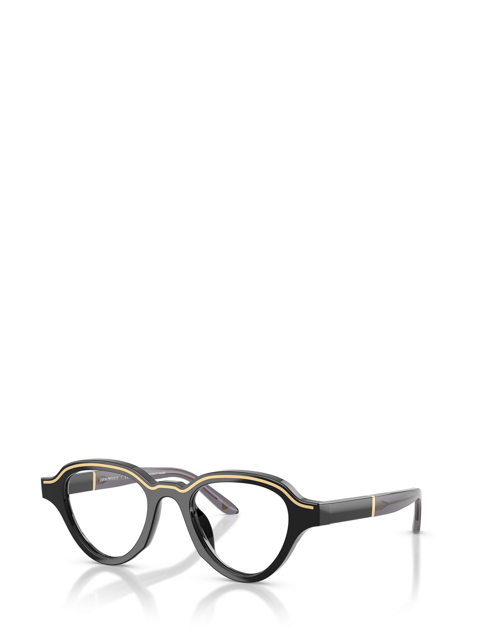 Emporio Armani Full Frame Plain Mirror In Black