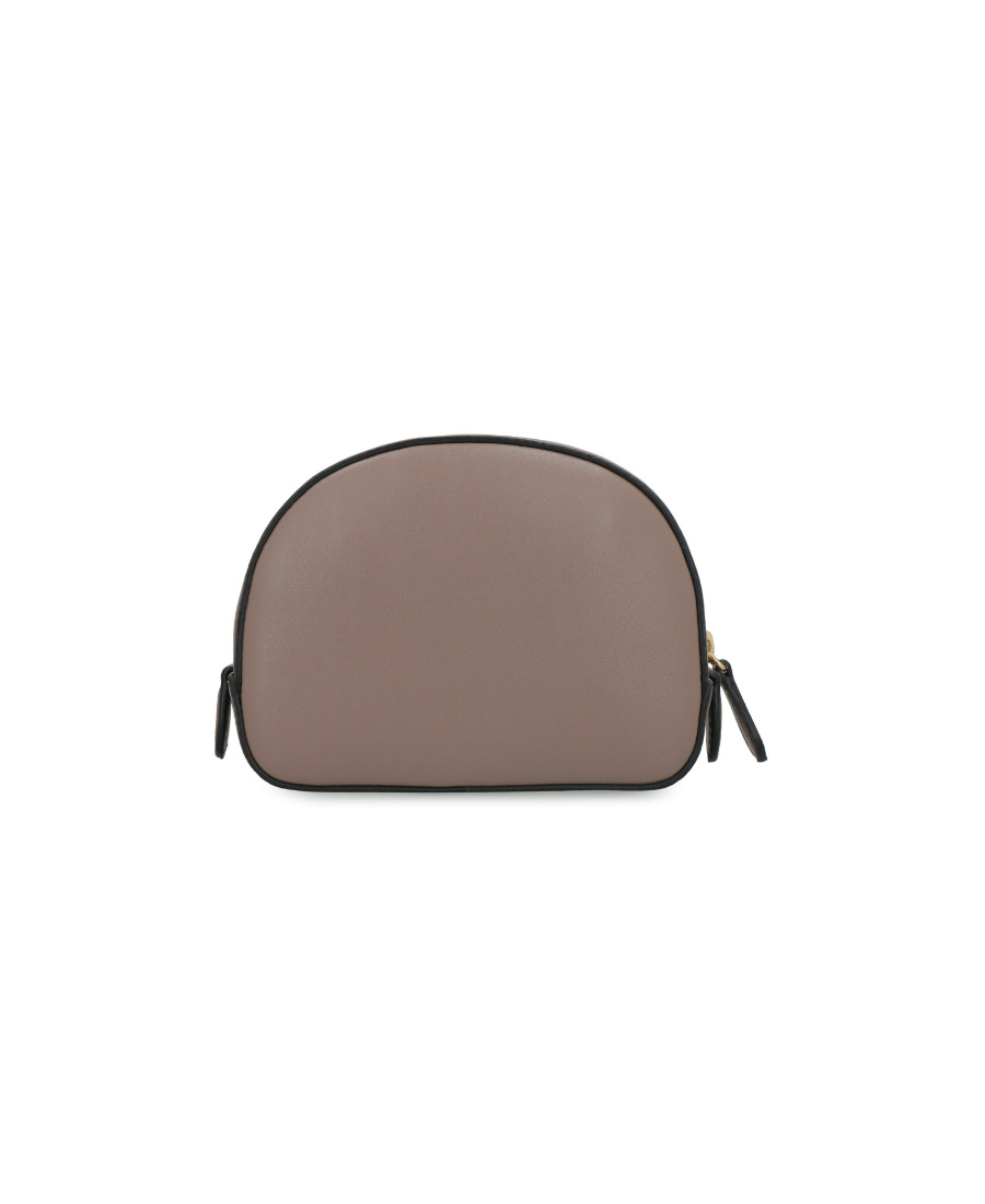 Stella Mccartney Cut Out-logo Zip-up Make Up Bag In Gray
