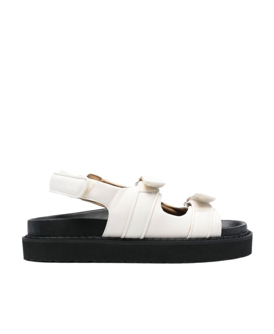 Isabel Marant Touch-strap Platform Leather Sandals In Black