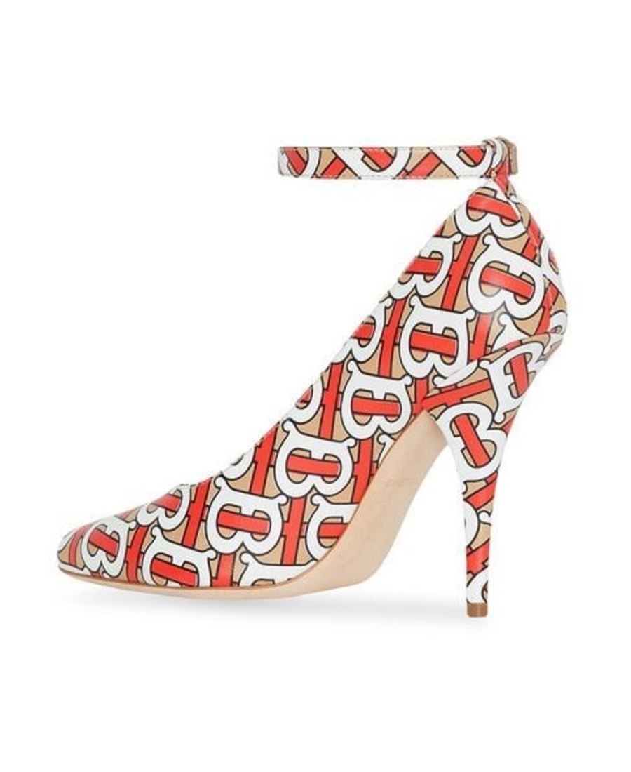 Burberry Tb Monogram Print Pumps In Multicolor