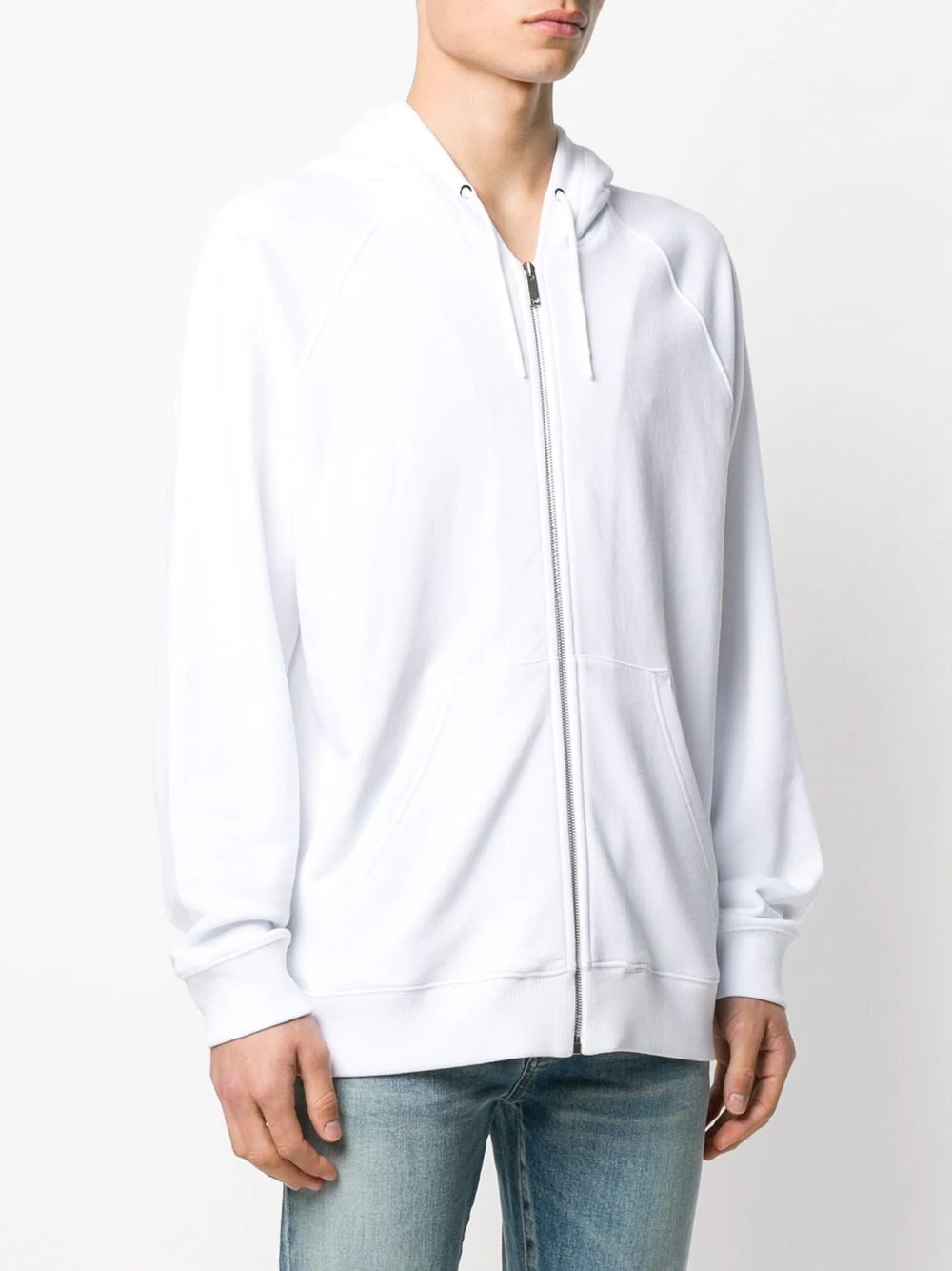 Givenchy Rainbow Logo-print Zipped Hoodie In White