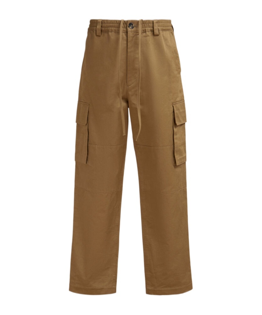 Marni Cargo-pocket Cotton Trousers In Brown