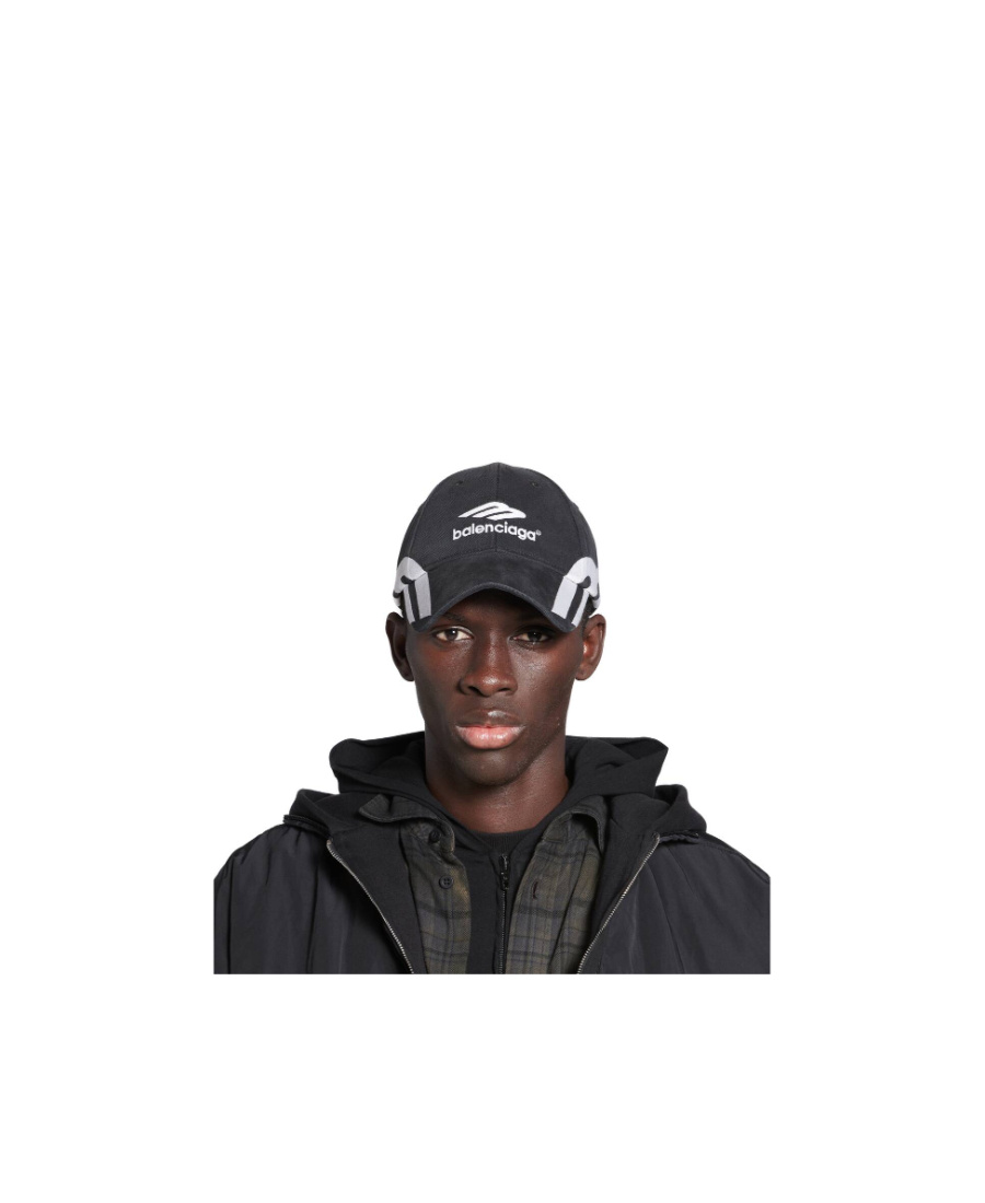 Balenciaga 3b Sports Icon Logo-embroidered Cap In Black Balenciaga 3b Sports Icon Logo-embroidered Cap In Black