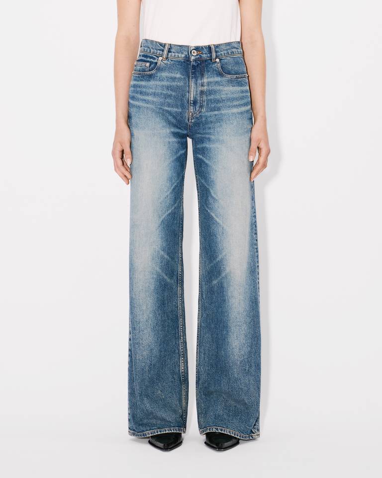 Kenzo Belt-loop Jeans In Blue