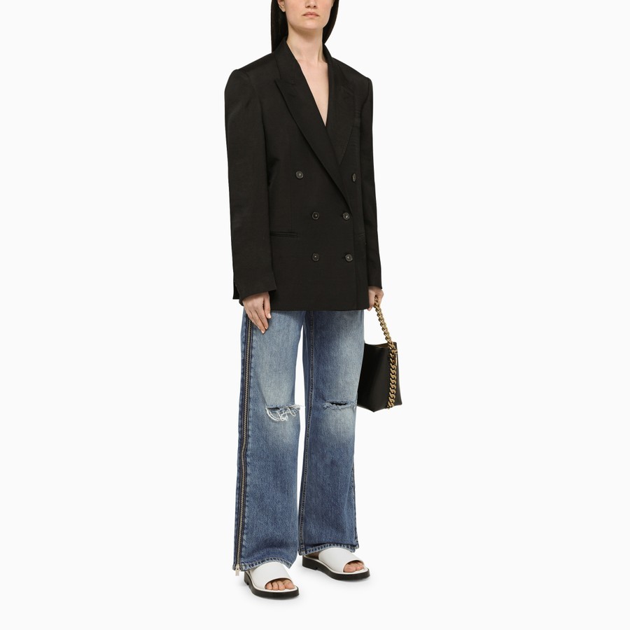 Stella Mccartney Oversized Double-breasted Blazer In Black