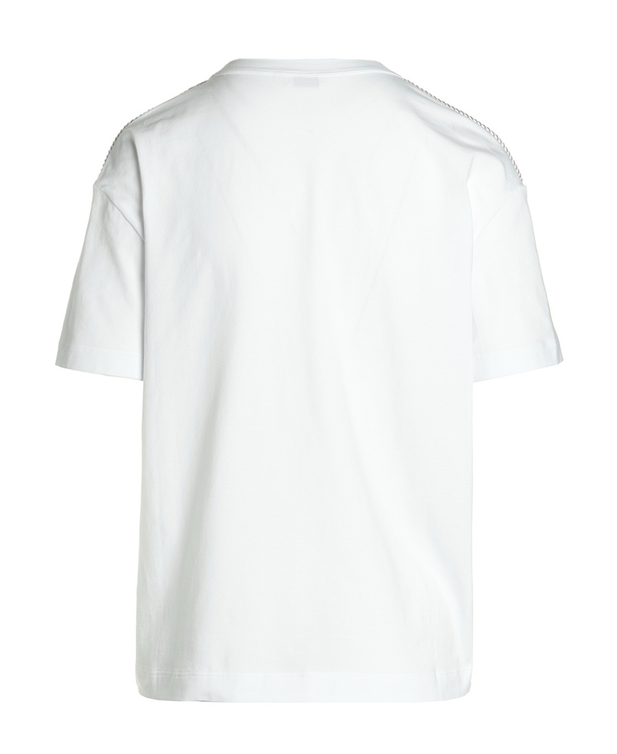Brunello Cucinelli Bead-trim Short-sleeve T-shirt In White