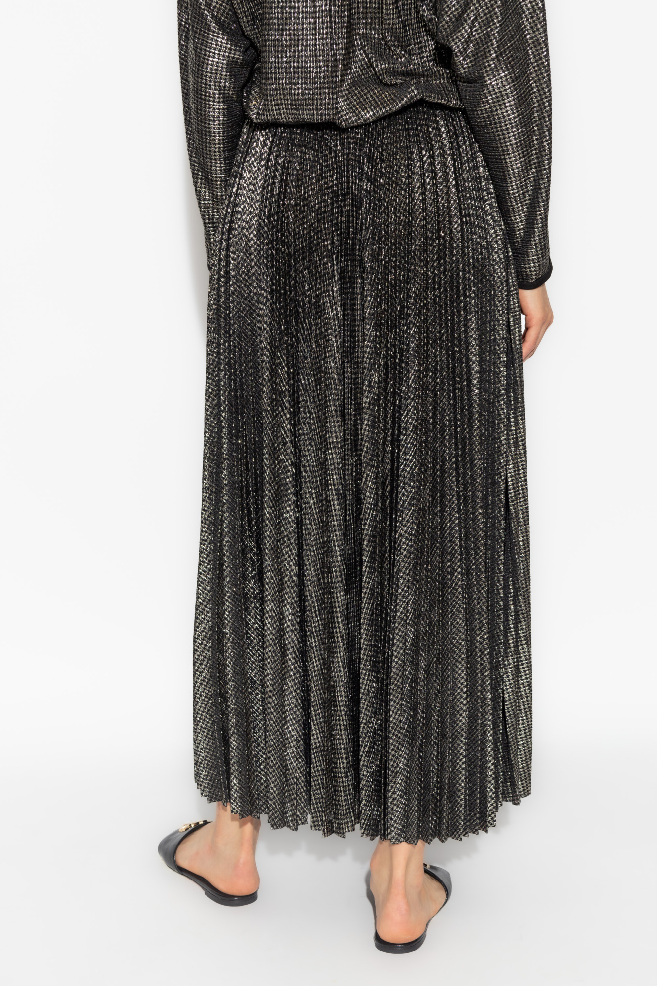Forte Forte Forte_forte Lamé Pied De Poule Long Skirt In Black