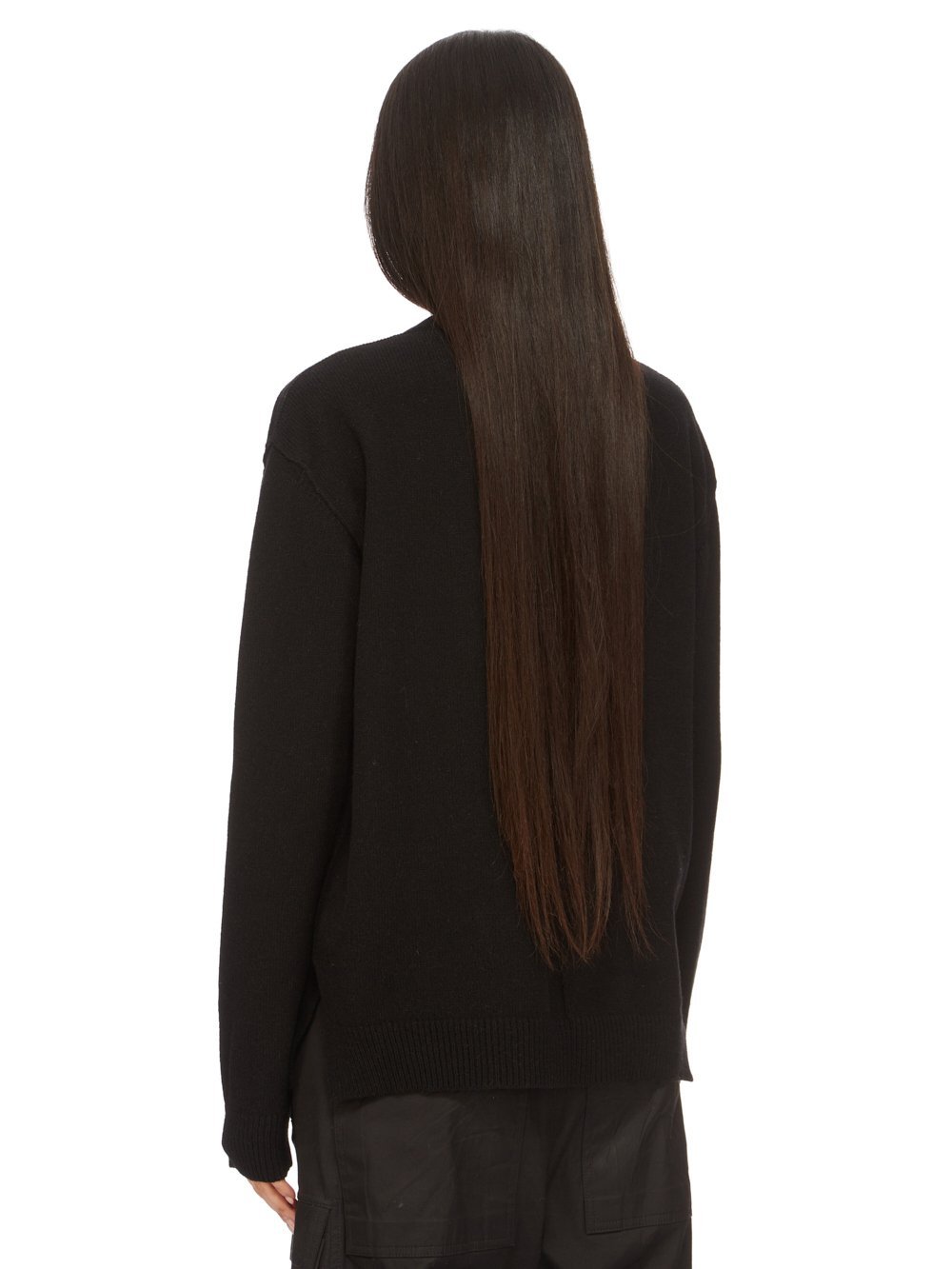 Rick Owens Black Concordians Tommy Ls Sweater In Black