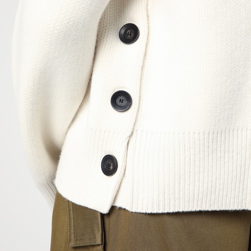 Shop Wales Bonner Mist Fair Isle Sweater In White
