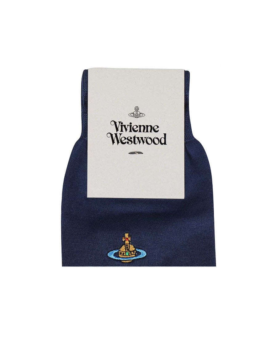 Vivienne Westwood Logo Socks In Blue