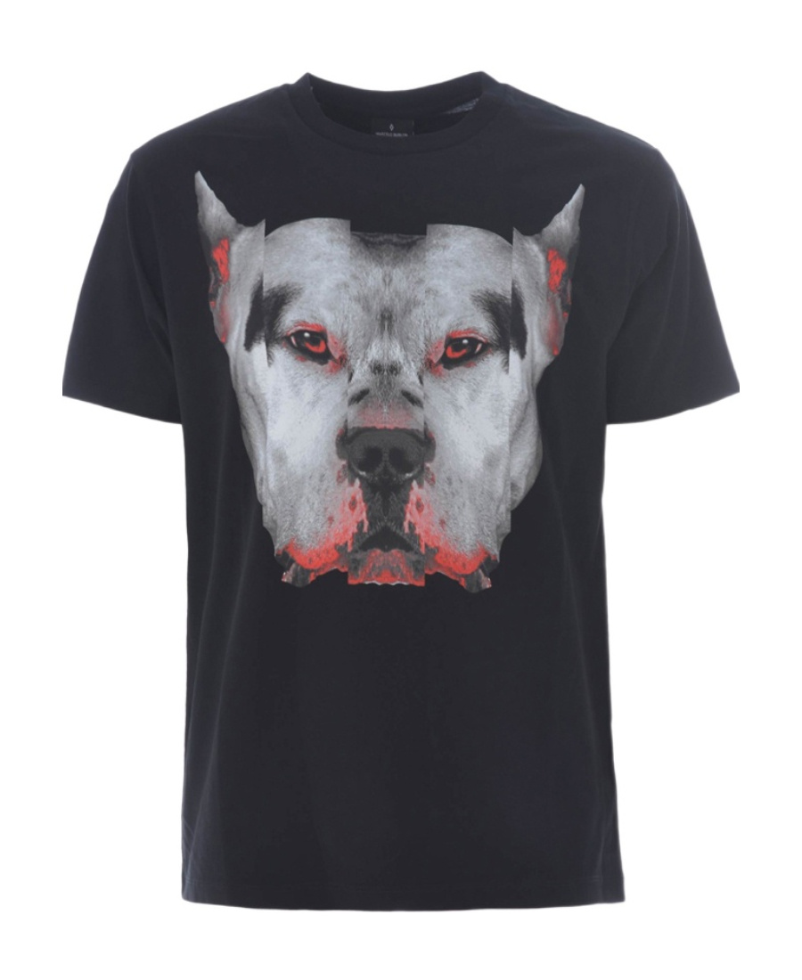 Marcelo Burlon County Of Milan Open-necked Black Shirt In Black