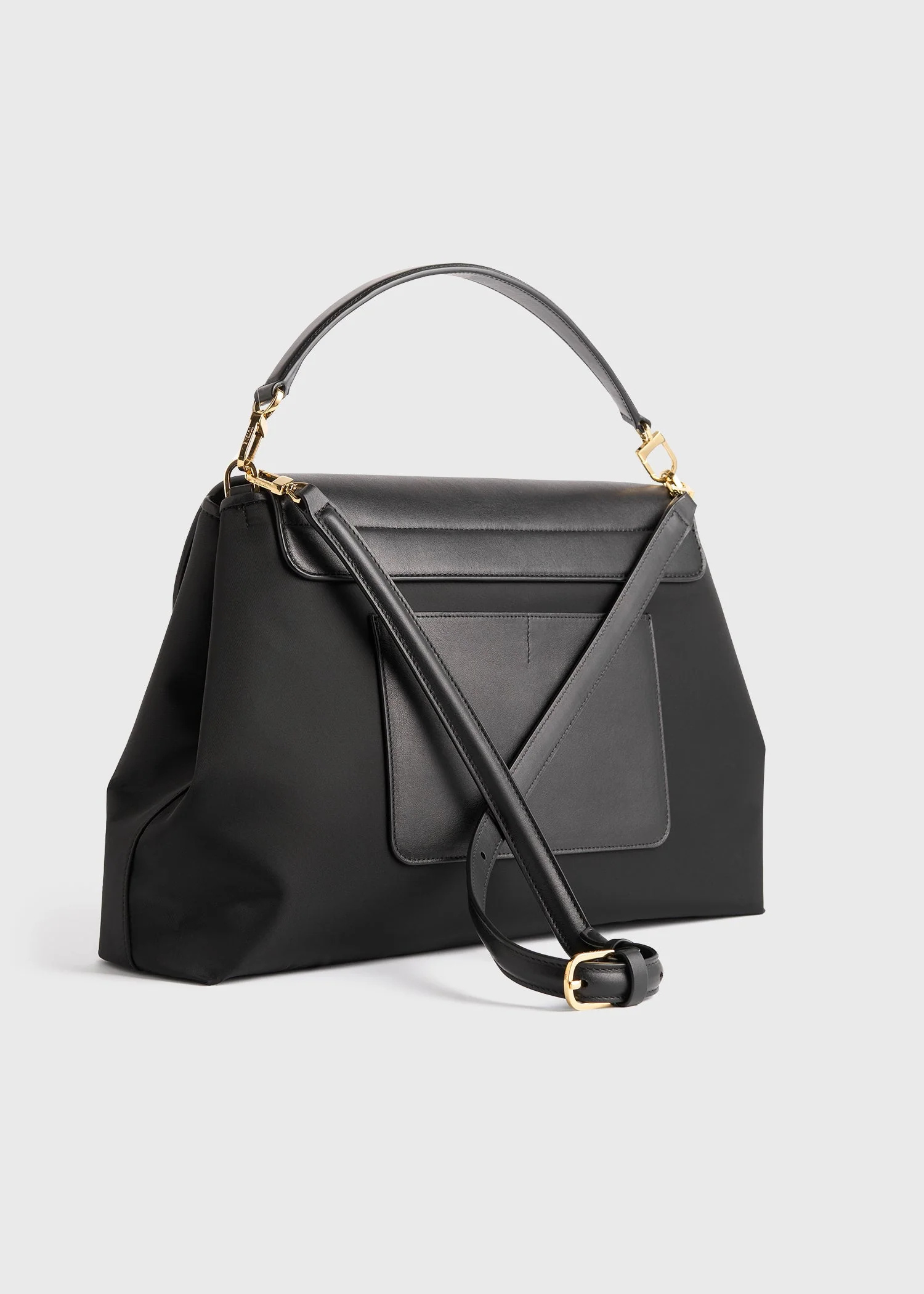 Totême T-lock Nylon Satchel In Black