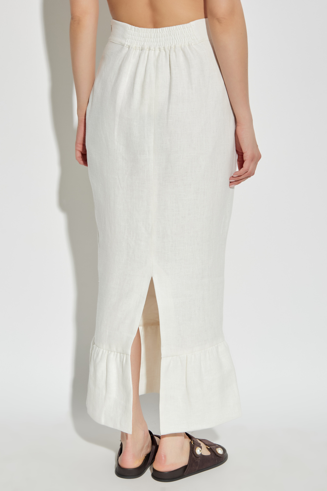 Shop Posse Ruffled Linen Skirt