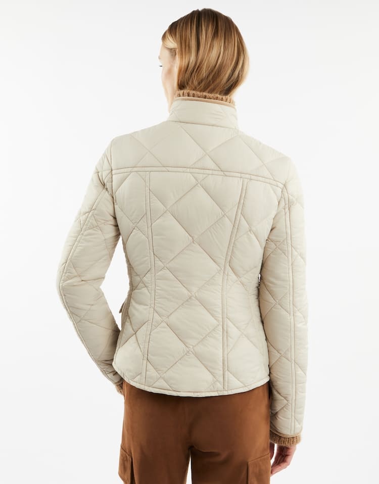 Fay Long-sleeved Quilted Cotton Clothes In Nude