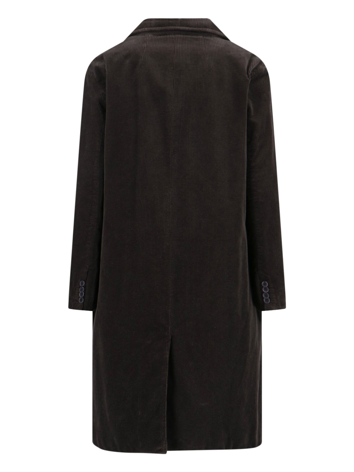 Aspesi Corduroy Flap Pockets Longline Notched Lapels In Multi