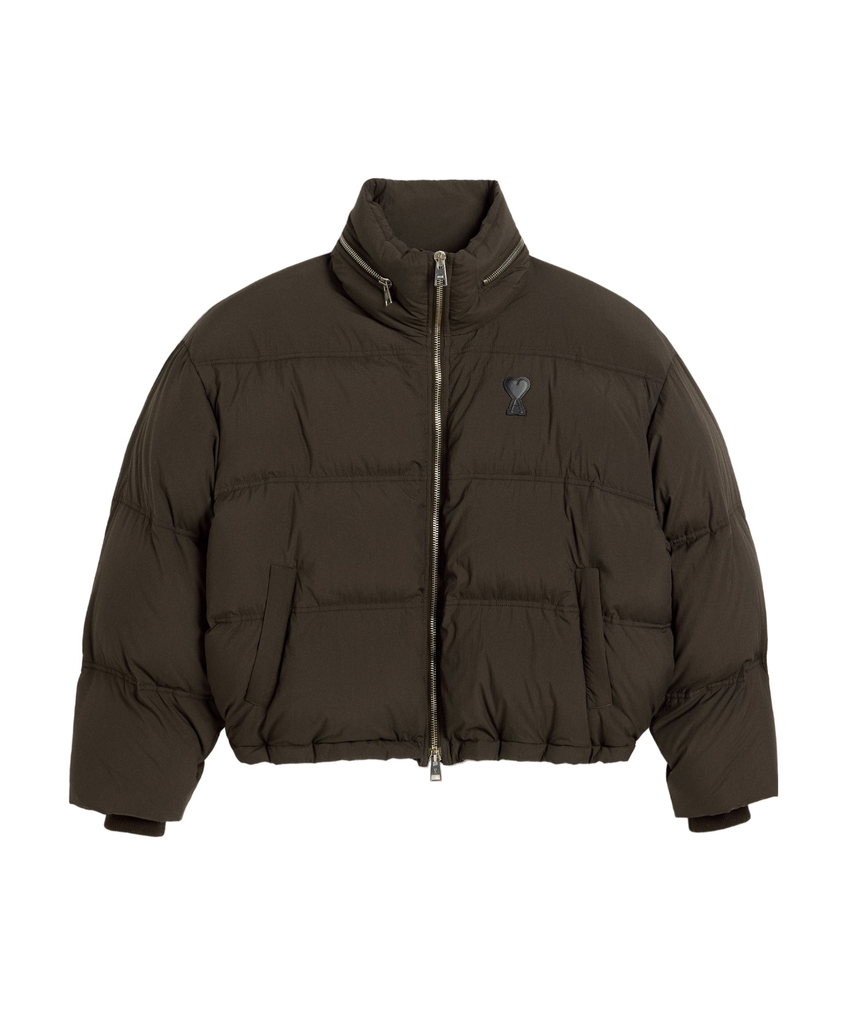 Ami Alexandre Mattiussi Ami De Coeur Down Puffer Jacket In Black
