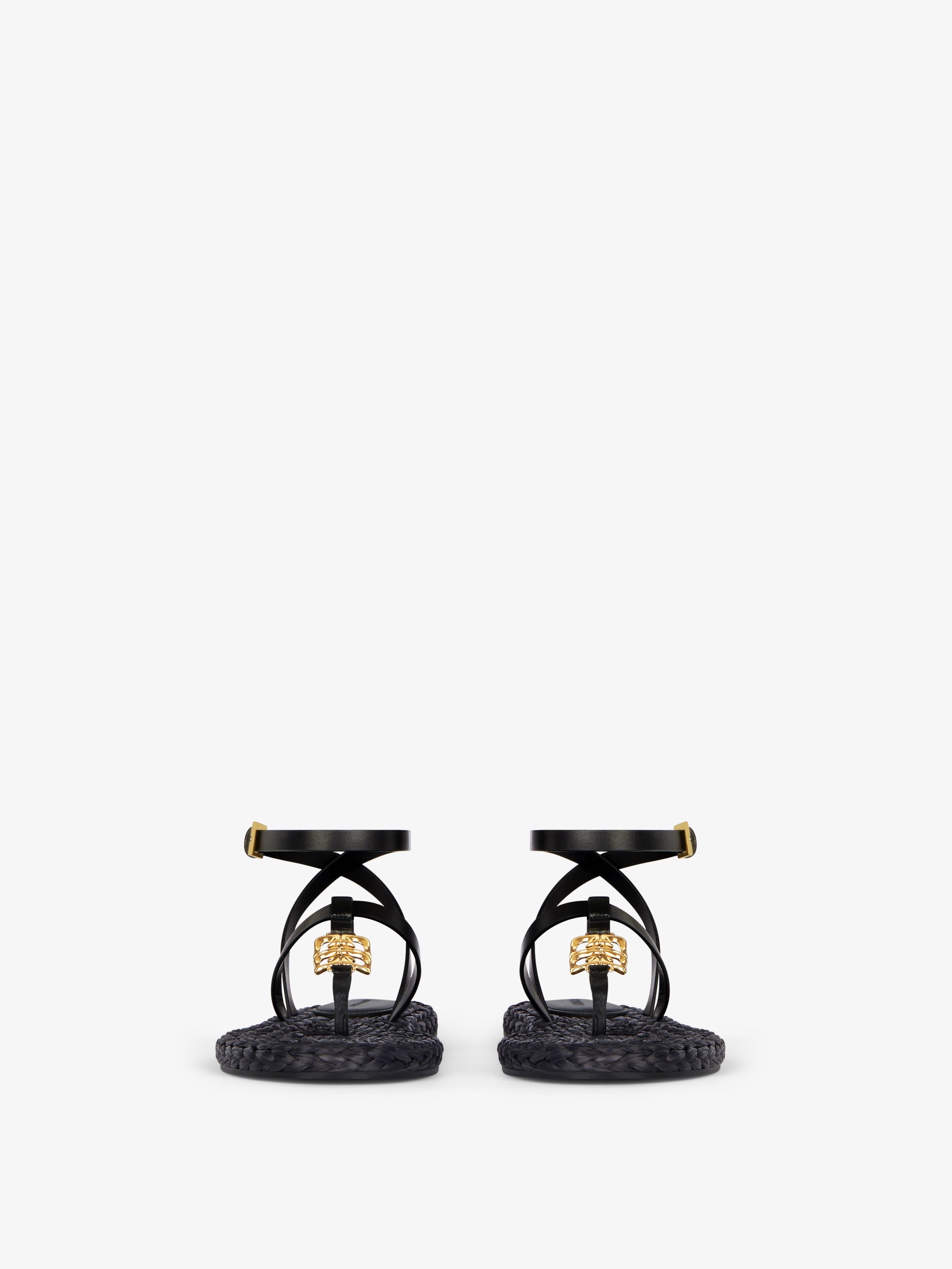 Givenchy 4g Liquid Thong Sandals In Black