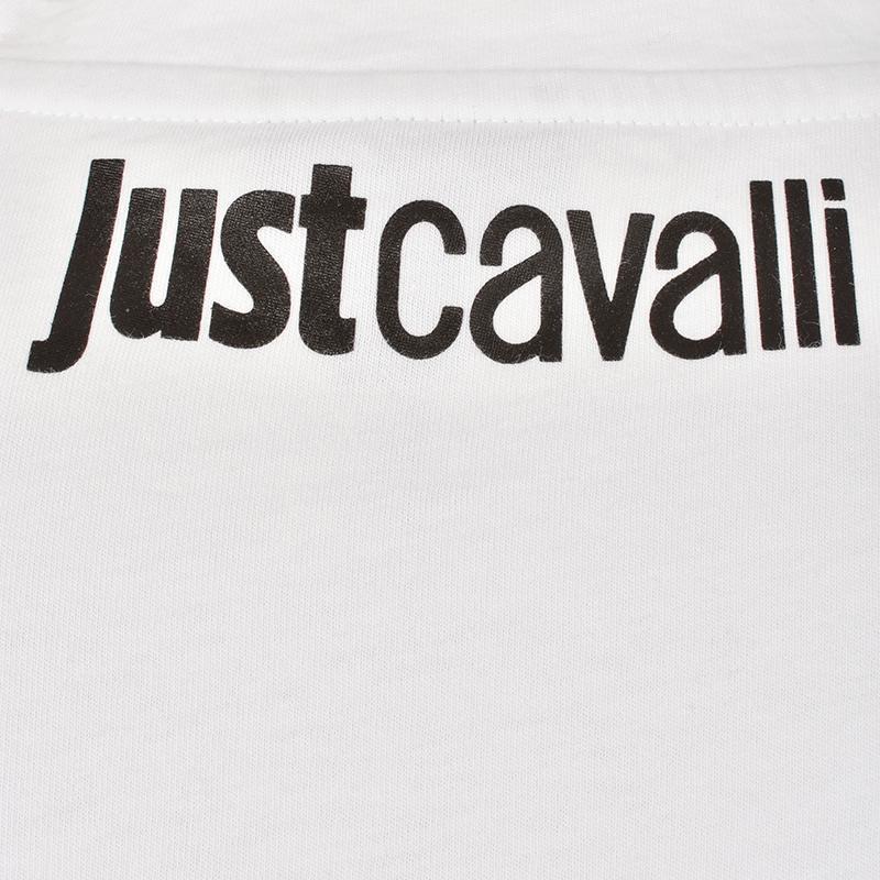 Just Cavalli T-shirt With Round Neck And Short Sleeves In White
