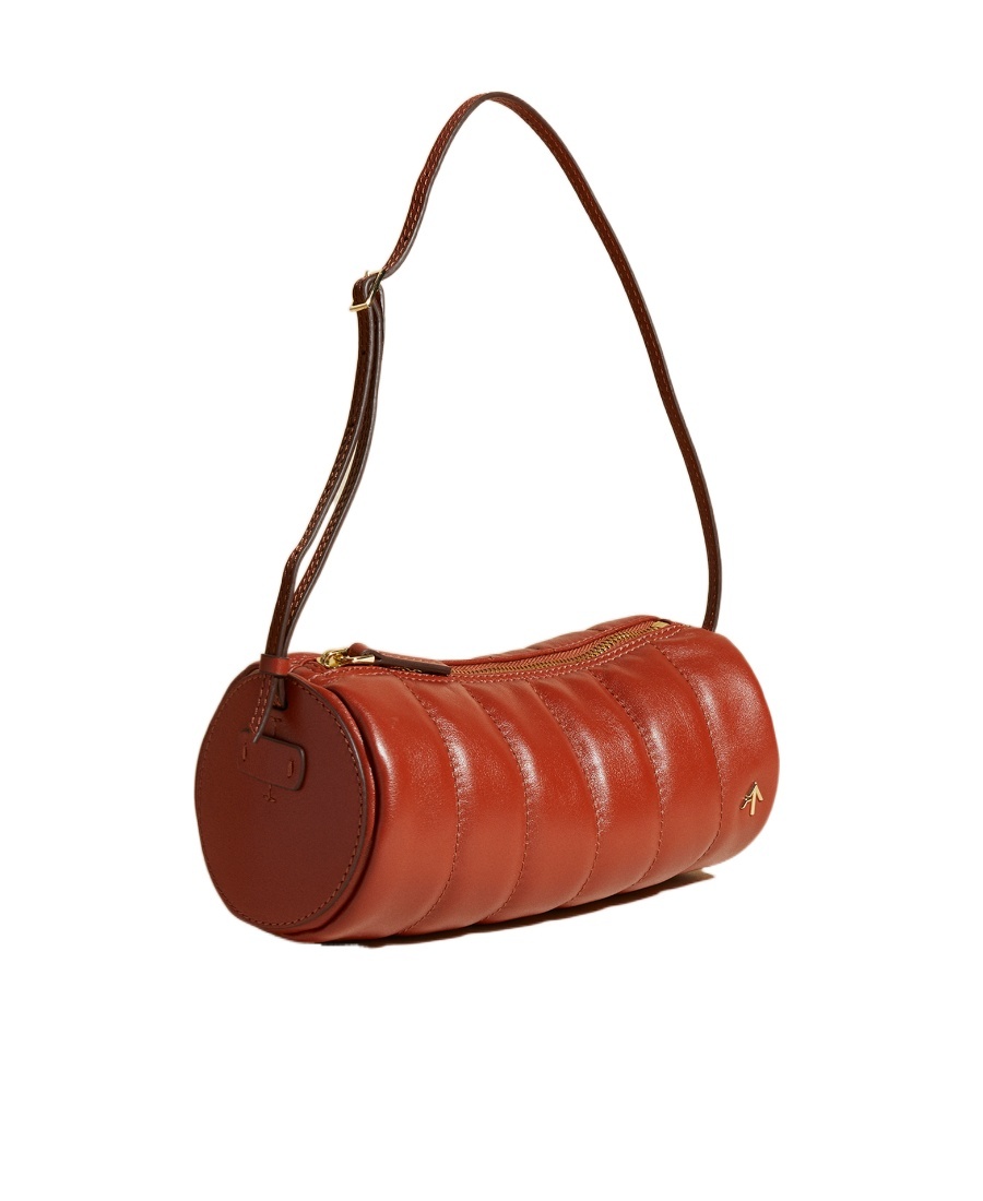 Manu Atelier Mini Padded Cylinder In Red